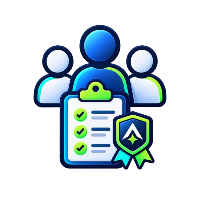 A private corporate AI cohort represented by a team assessment and Academy credential