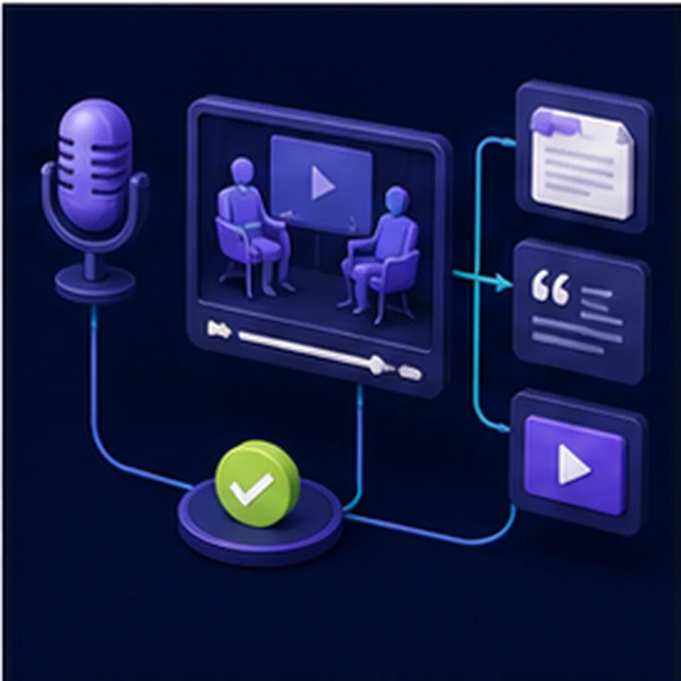 Repurpose a recorded interview into useful content