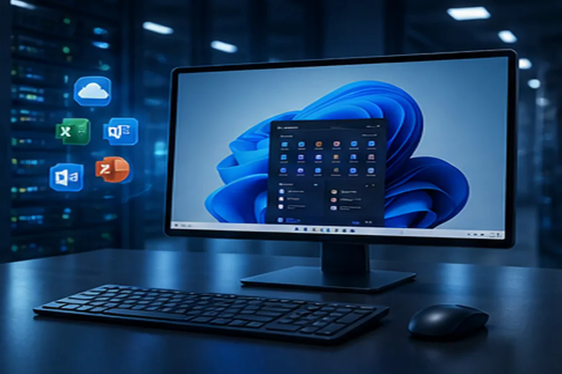 Windows cloud hosting desktop with business applications and remote access