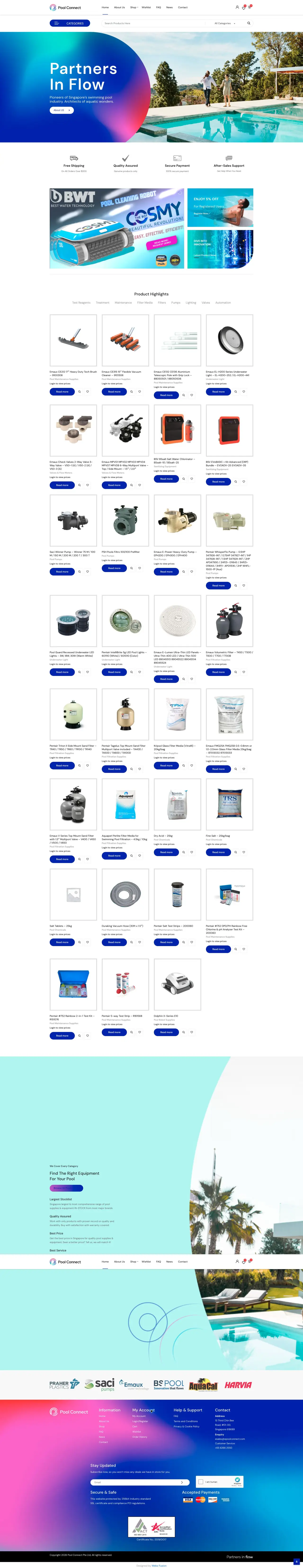 Pool Connect website created by Webz Fusion