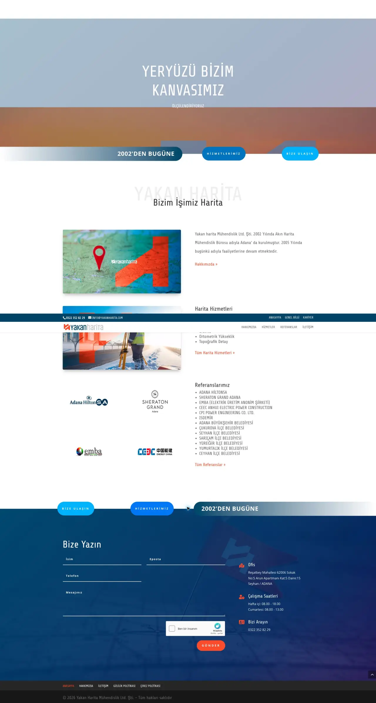 Yakan Harita website created by Webz Fusion